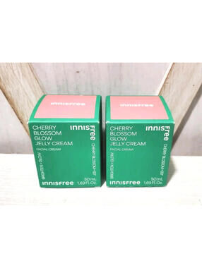 INNISFREE Cherry Blossom Dewy Glow Jelly Cream 1.69 fl oz New in Box Set Of 2